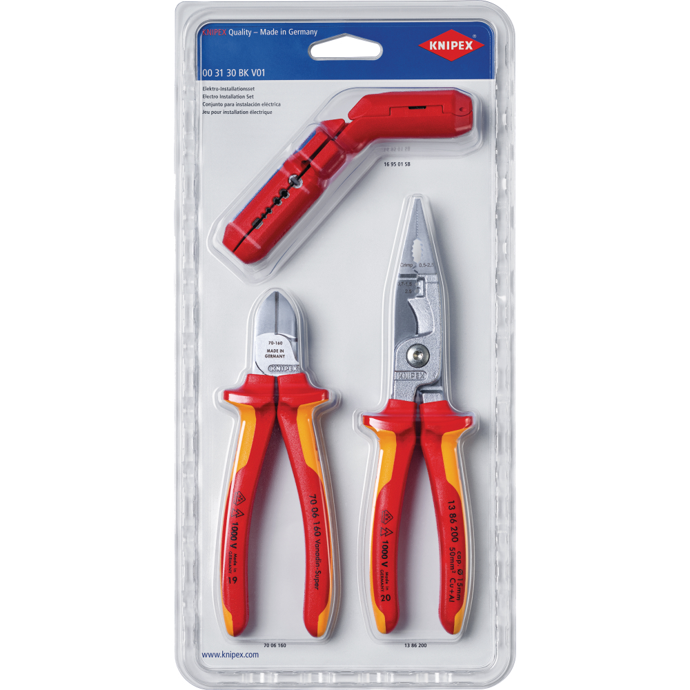Elektro-Installationsset 3-teilig Knipex