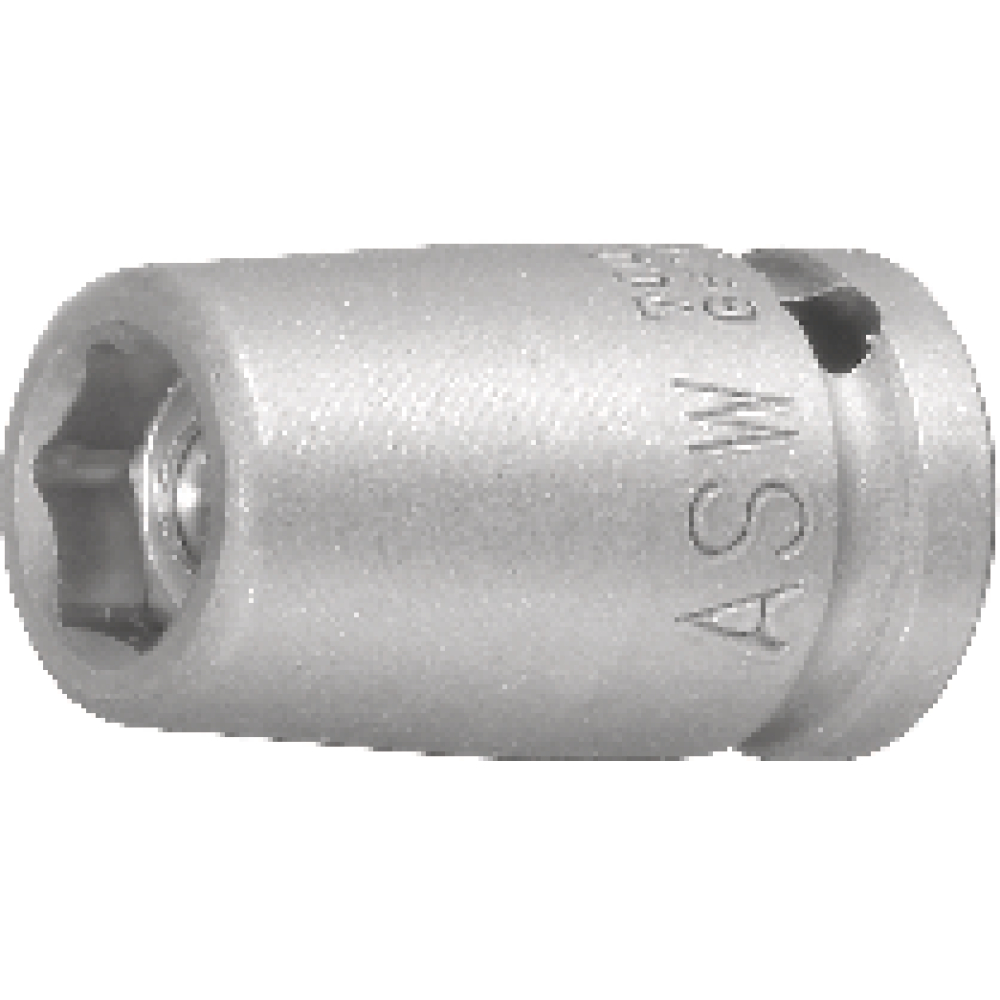 Kraft- Steckschlüsseleinsatz mit Magnet 1/4" 7mm ASW
