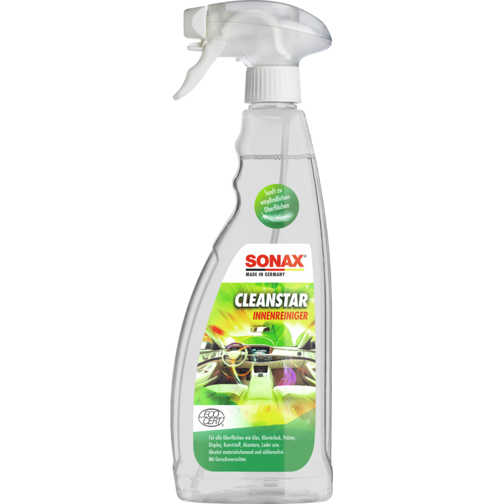 SONAX CleanStar Ecocert PET-Sprühflasche 750 ml