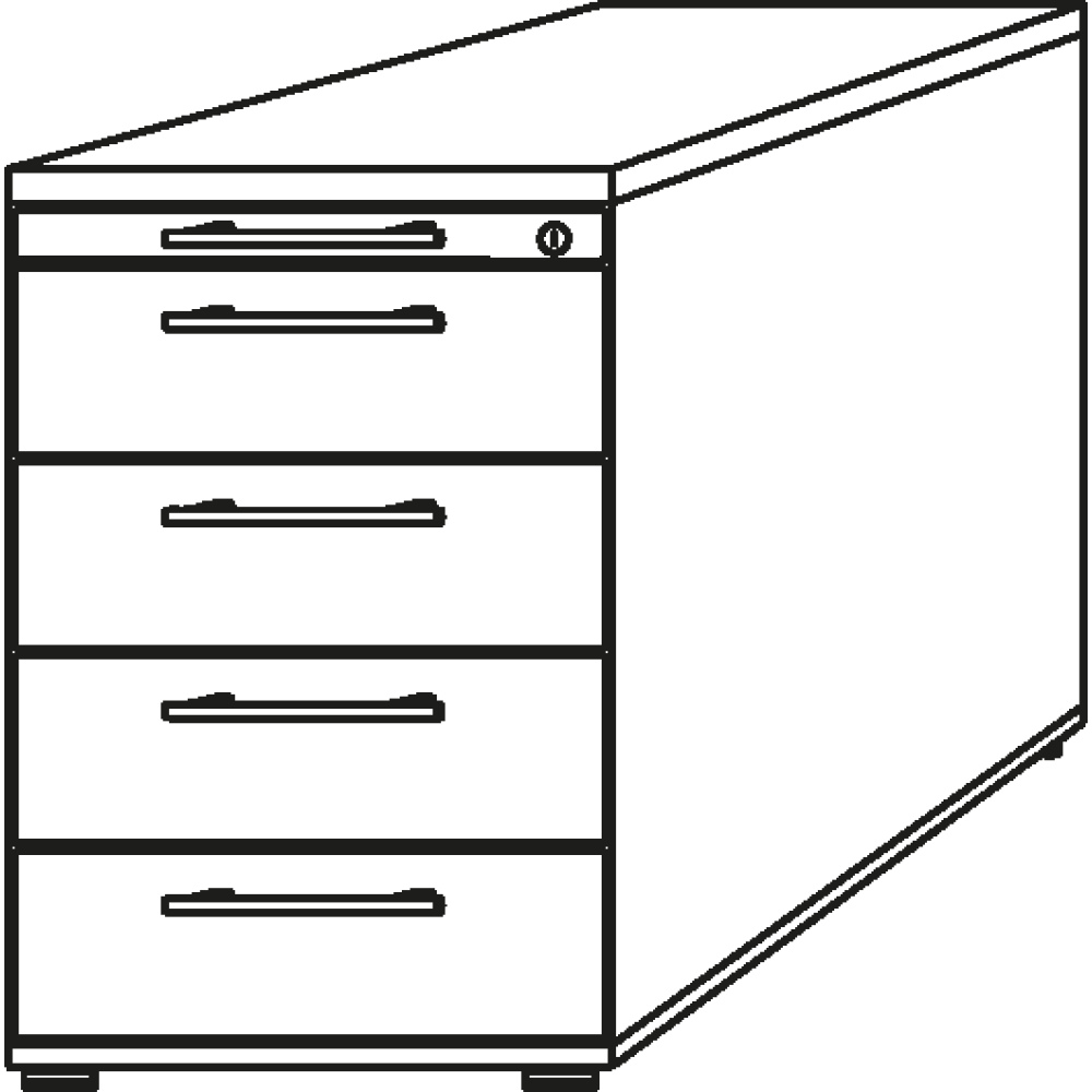Standcontainer Ahorn 4 Schübe