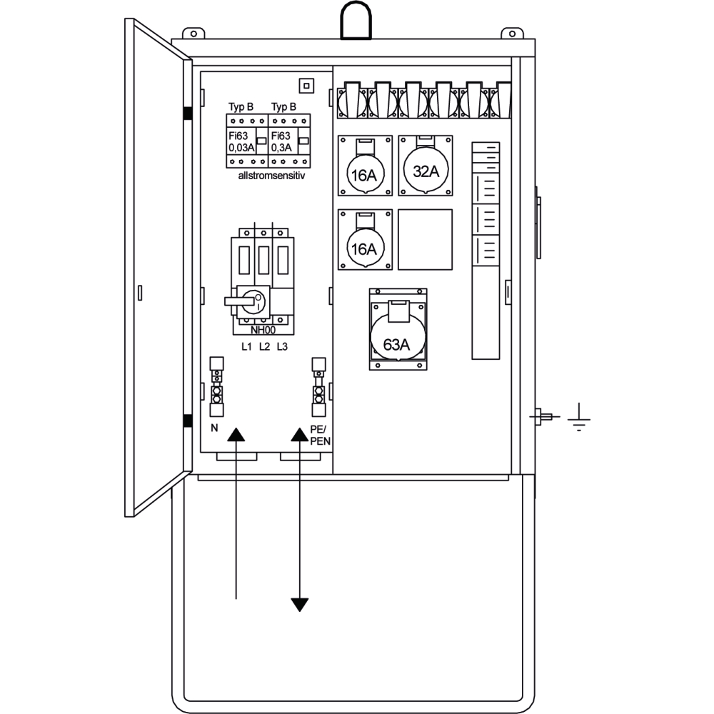 Verteilerschrank V 63.2/211-6 #7220
