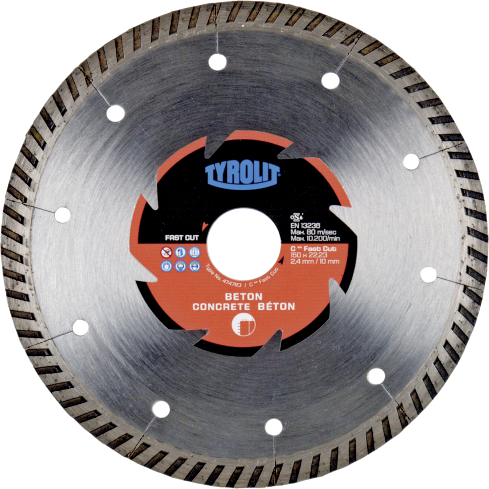 Tyrolit DCC-FAST CUT Mauerschlitzer PREMIUM Beton 150x2,4x22,23