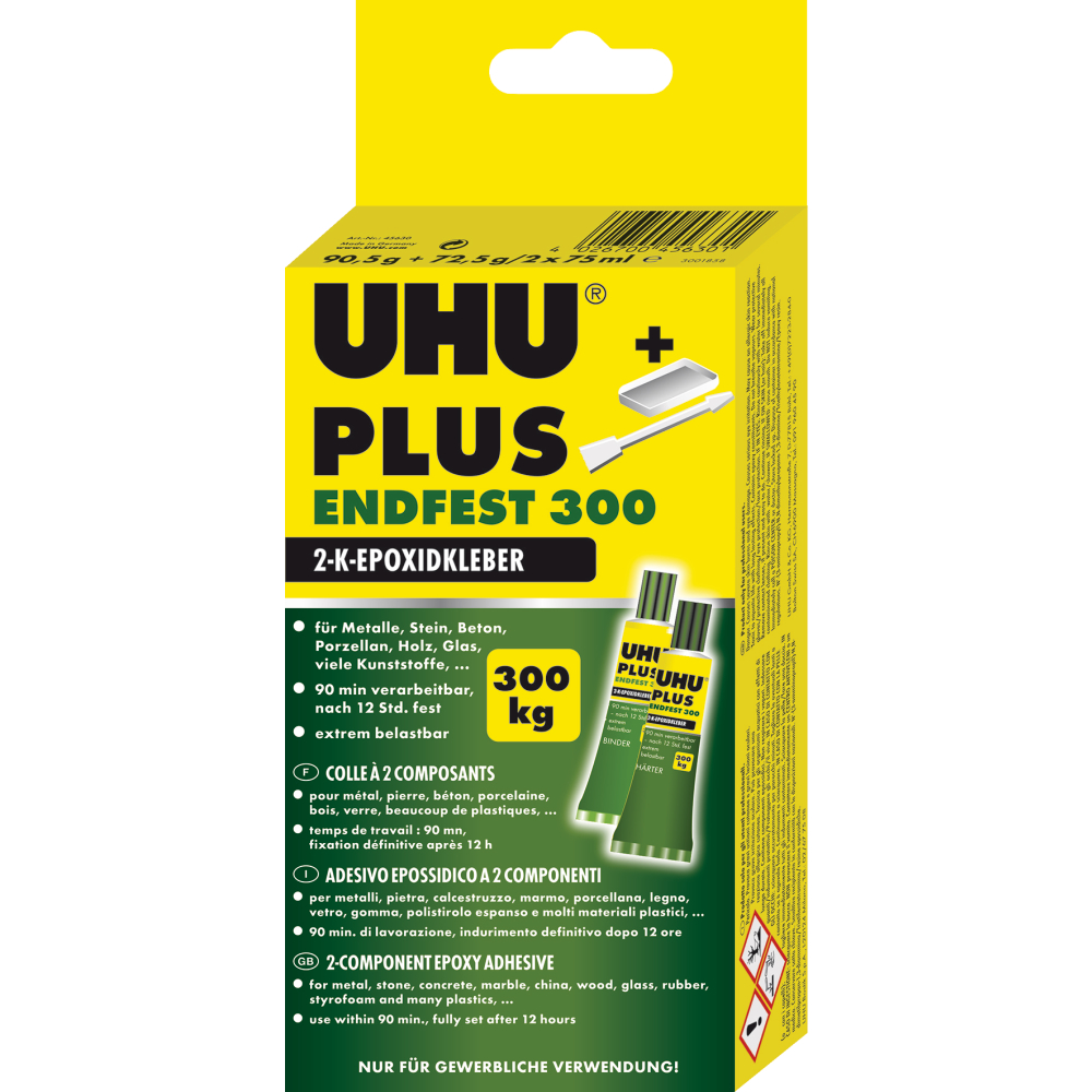UHU® PLUS ENDFEST 300 2-Komponentenepoxidkleber Karton