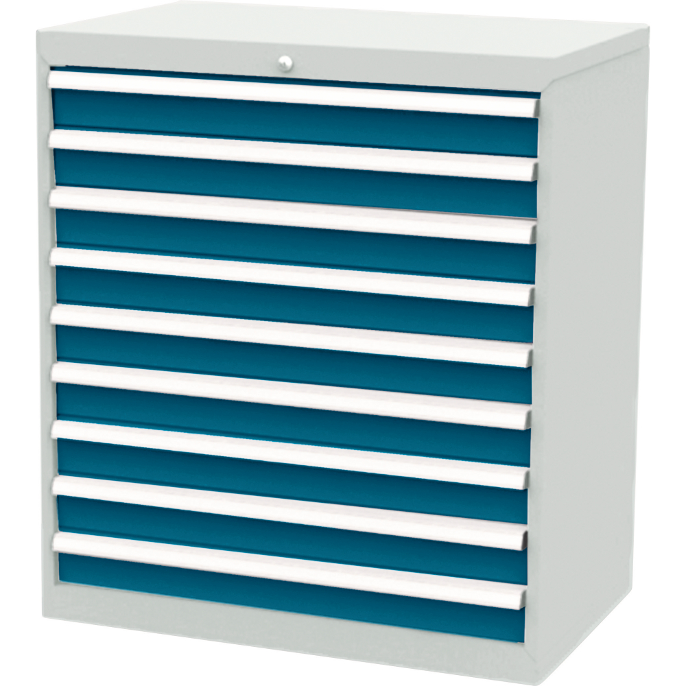 Schubladenschrank FS9 9S H1020mm RAL7035/5010FORUM