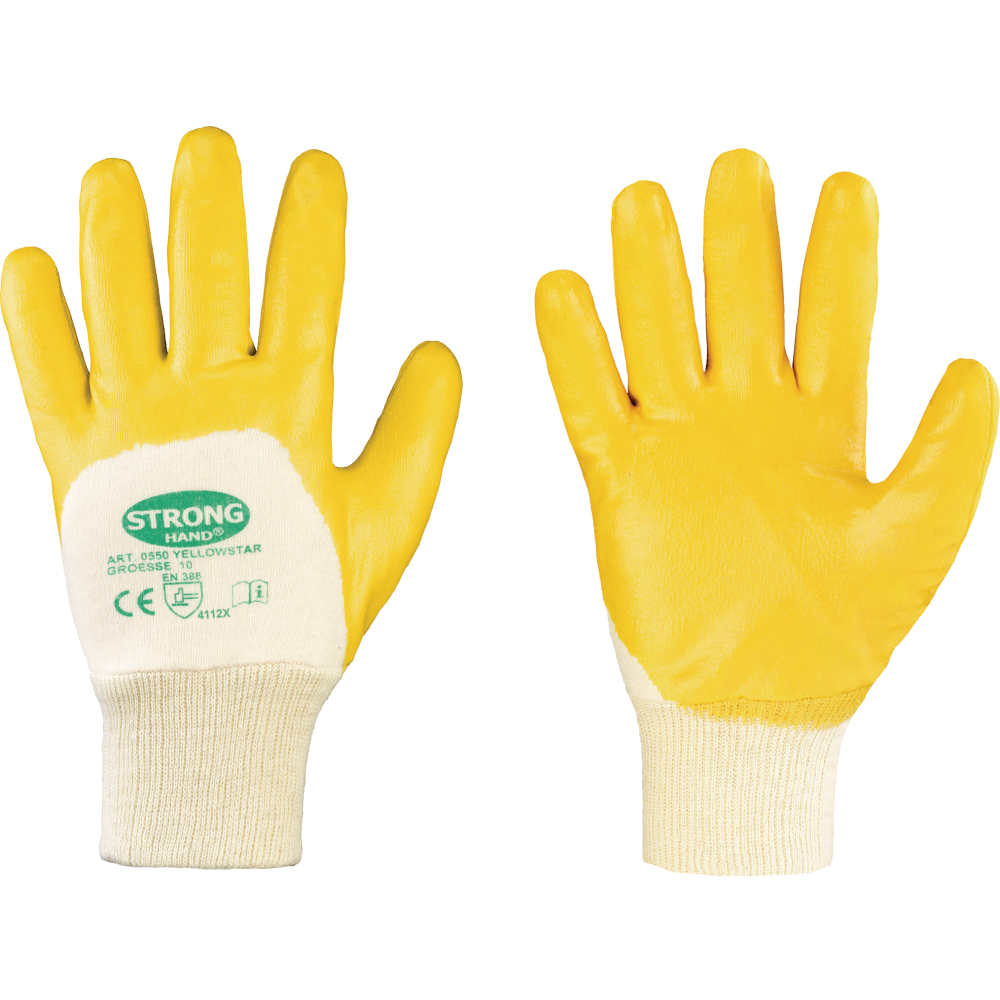 Stronghand Nitril-Handschuh YELLOWSTAR natur-gelb Gr.10 EN 388