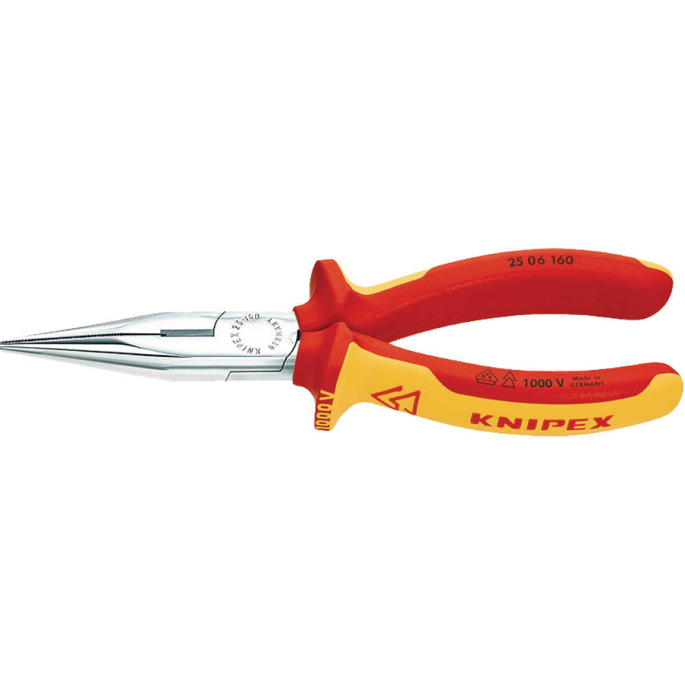 Knipex Flachrundzange VDE ISO 160 gerade