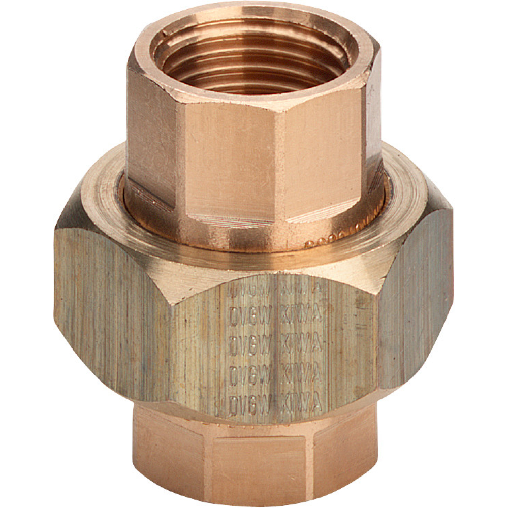 Viega Rohrverschraubung 3330 flachdichtend in Rp1/4 x Rp1/4 Rotguss