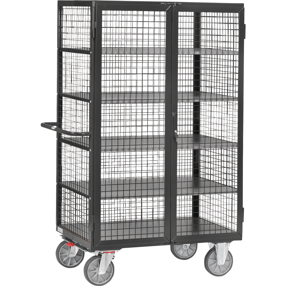 Kastenwagen 5393 grau 1200x780mm Gitter Riegel