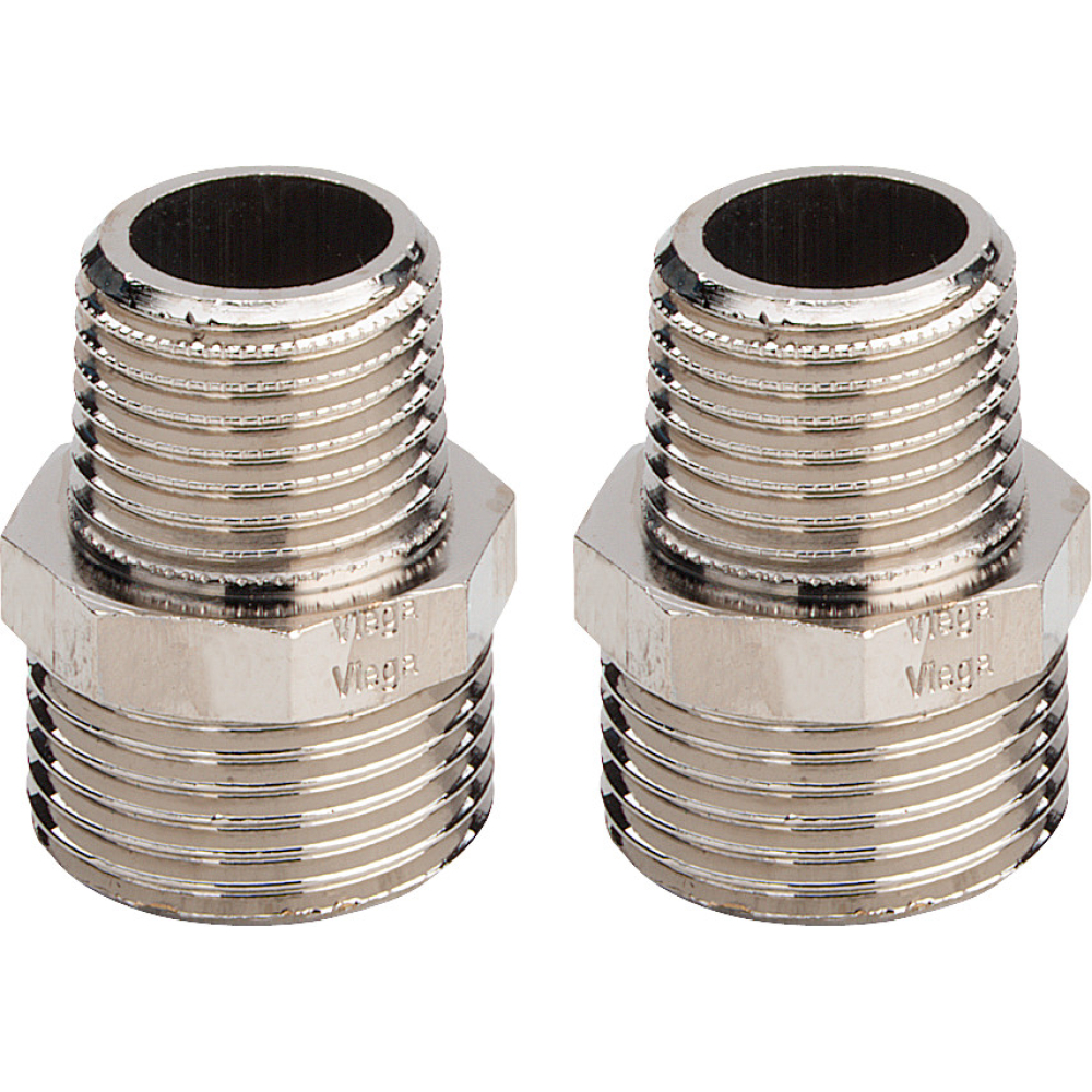 Viega Adaptersatz 1022.6 in G1/2 Messing vernickelt