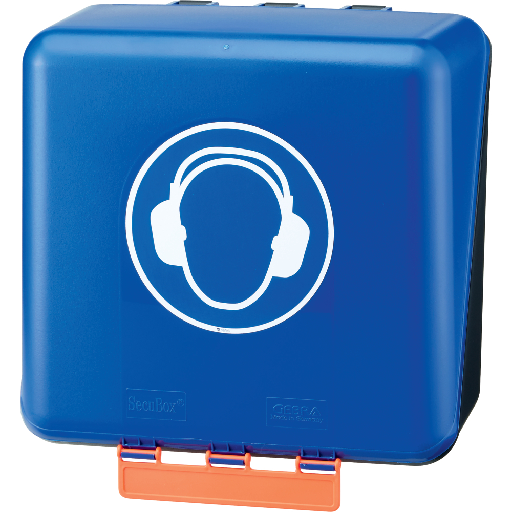Gebra Aufbewahrungsbox SecuBox® Midi Standard für Gehörschutz blau
