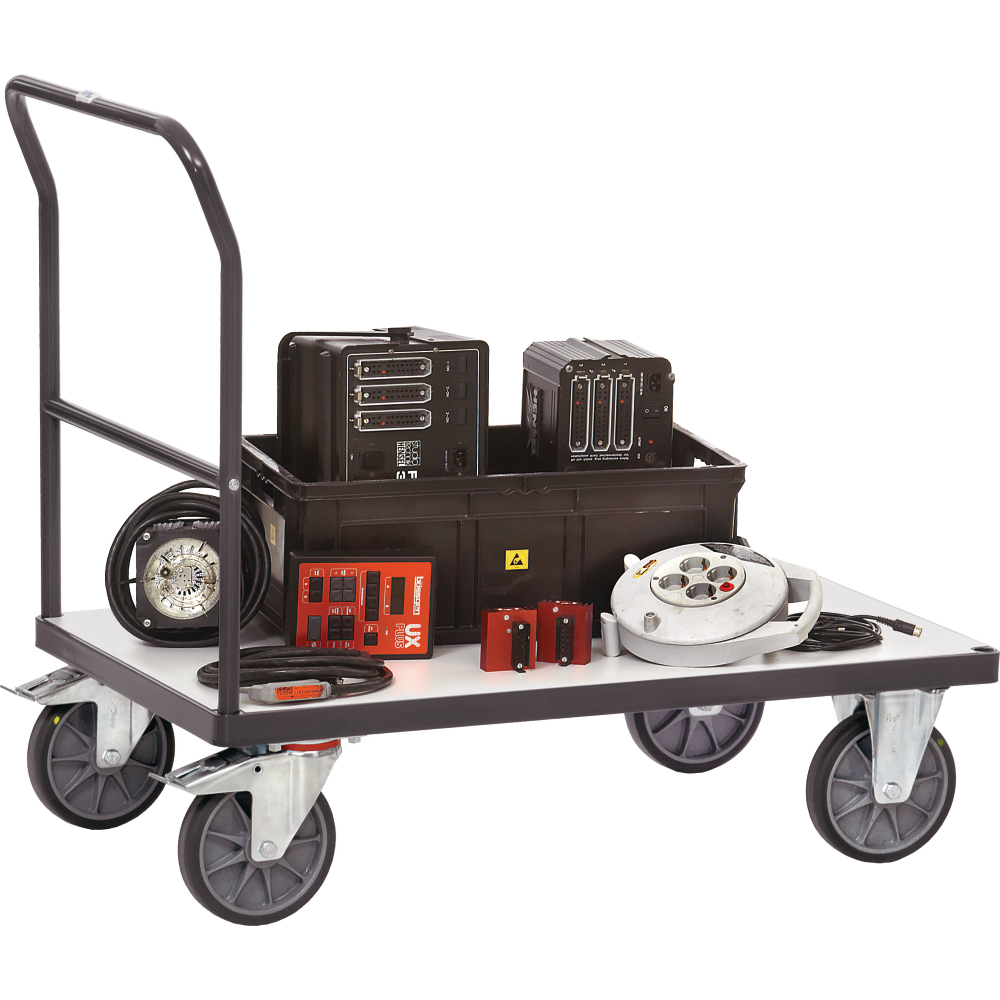 ESD-Schiebebügelwagen 400kg 850x500 mm