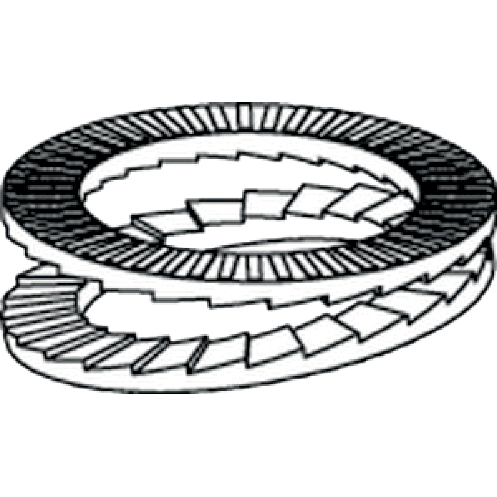 NORD-LOCK-Scheiben zinklamellenbeschicht. Standard