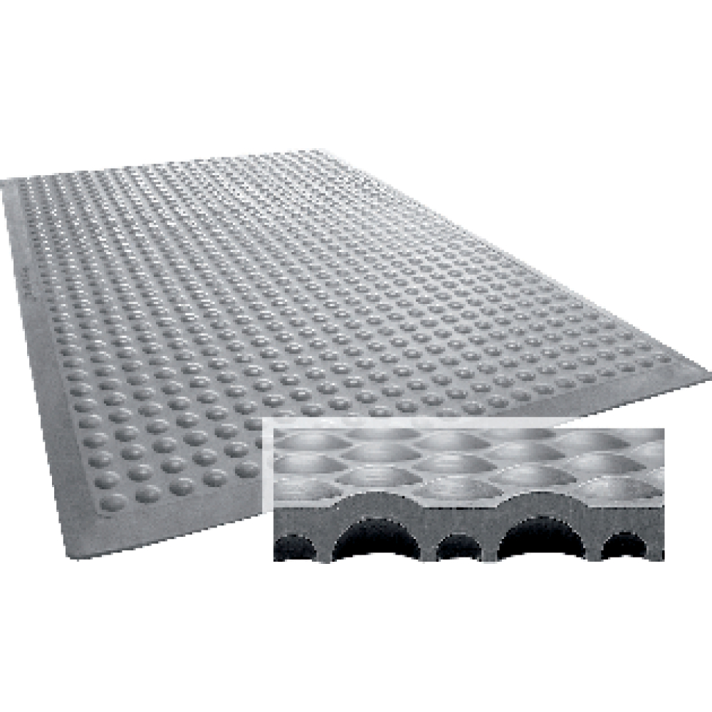 Arbeitsplatzmatte YOGA FLEX Basic grau B80xT30 cm Endstück (VE 2 Stk)