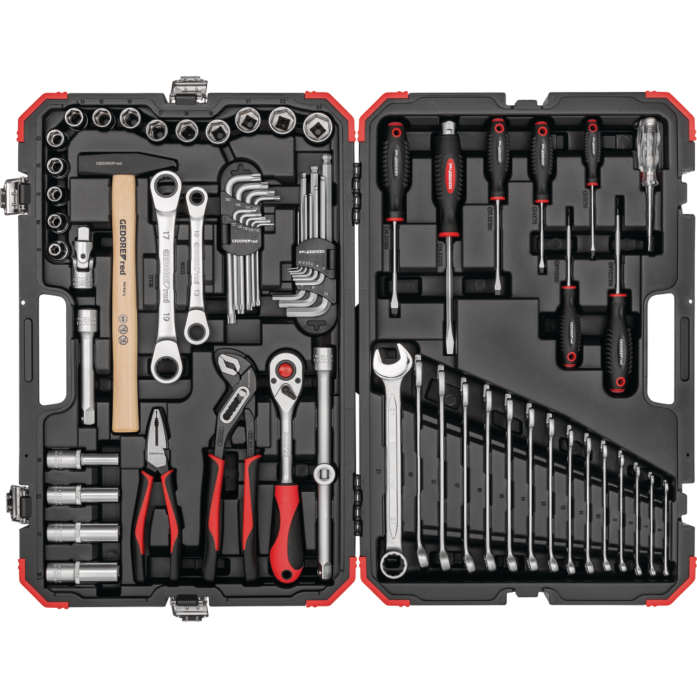 GEDORE Steckschlüsselsatz 69-tlg 1/2" Antrieb red