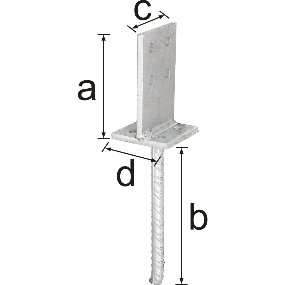 T-Pfostenträger 80x200mm feuerverzinkt