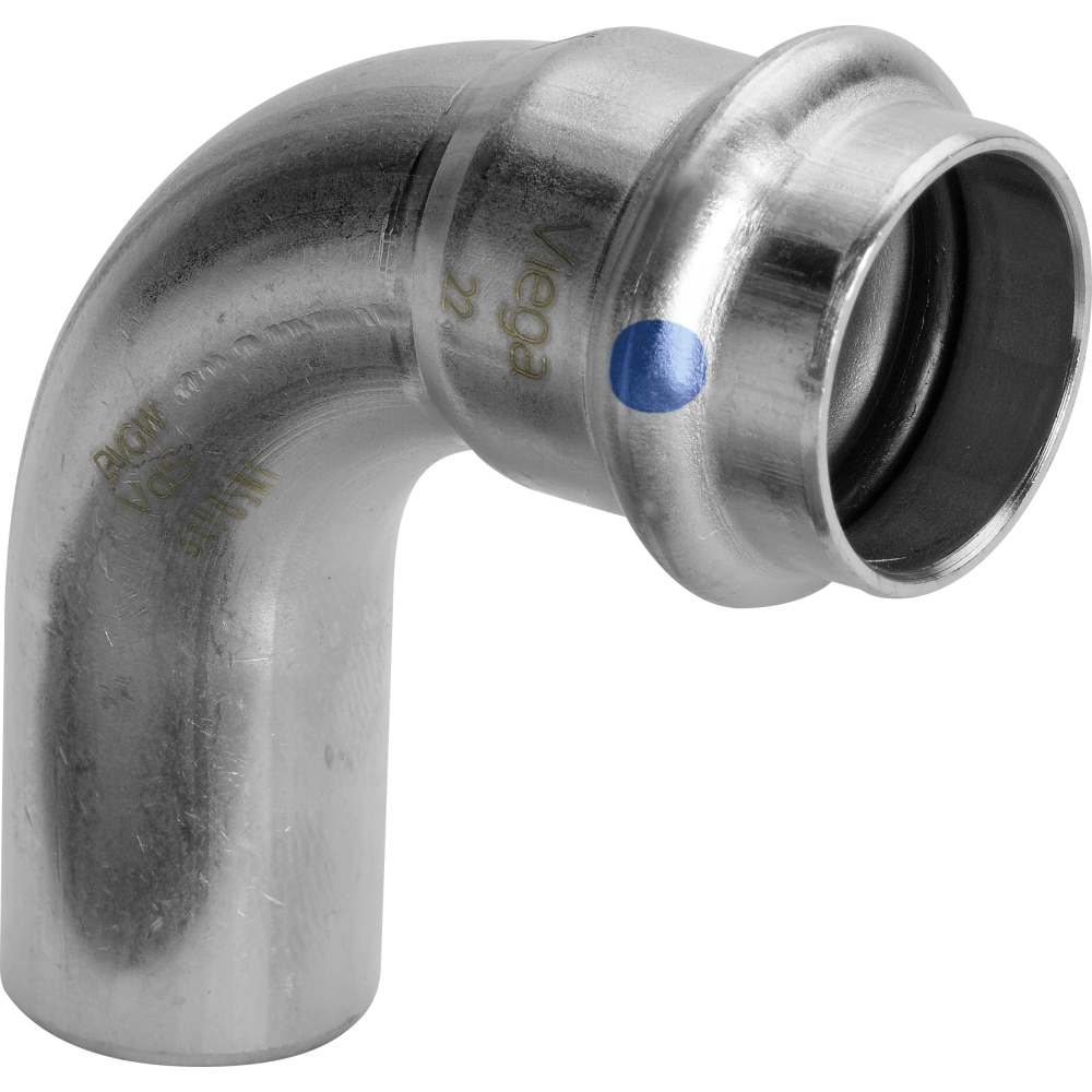 Viega Bogen Sanpress Inox 2316.1LF 28mm, 90Grad, mit SC- Contur, labs-frei