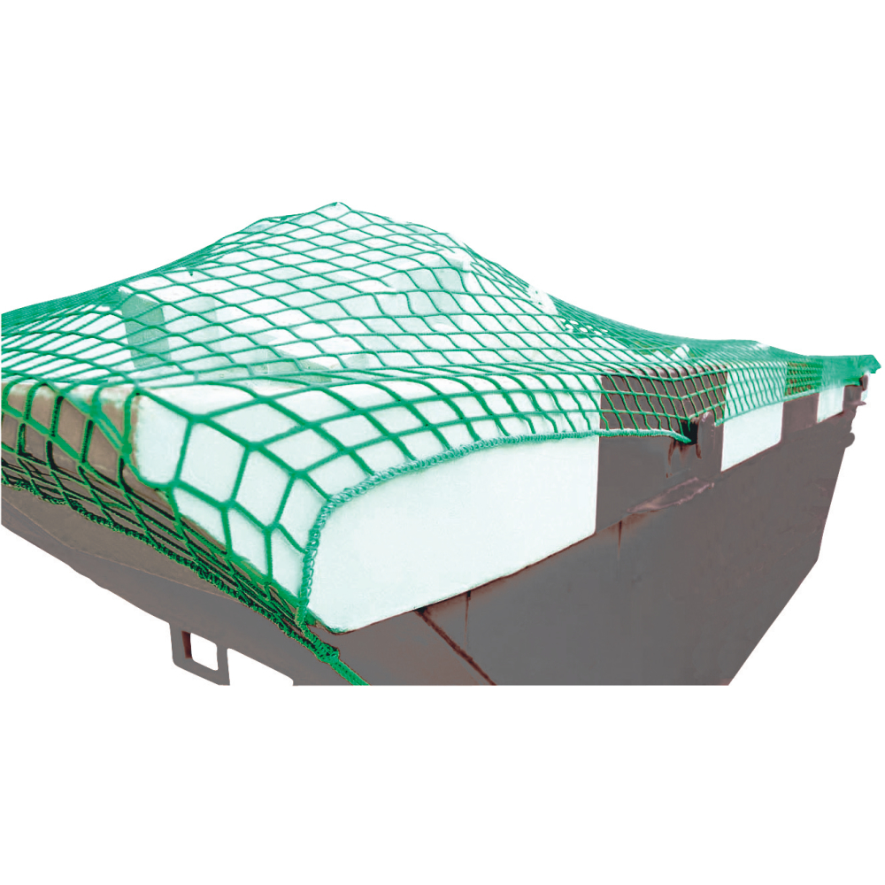 Containernetz 3,5x4,0 m MW 45 grün ohne Gummi