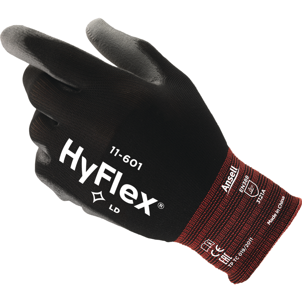 Ansell Industriehandschuh HyFlex® 11-601 schwarz-grau Gr.10