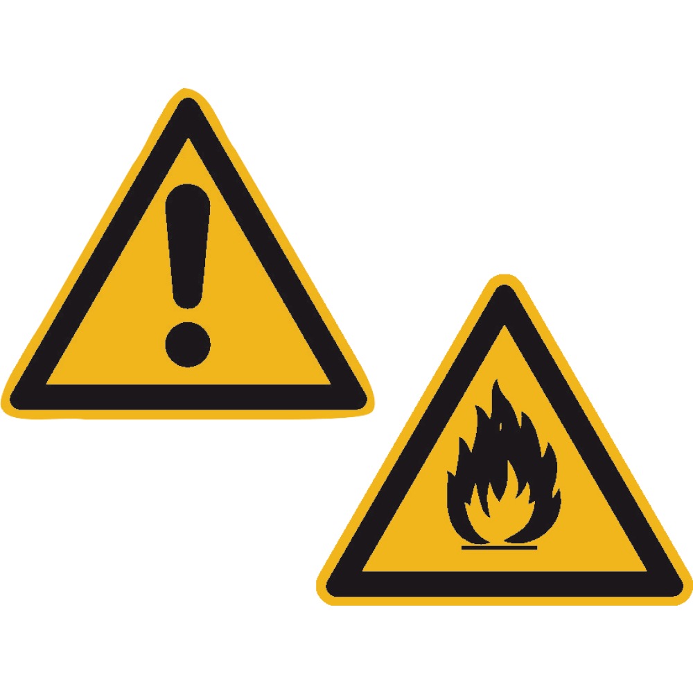 Warnschild Alu 200mm feuergefährliche Stoffe
