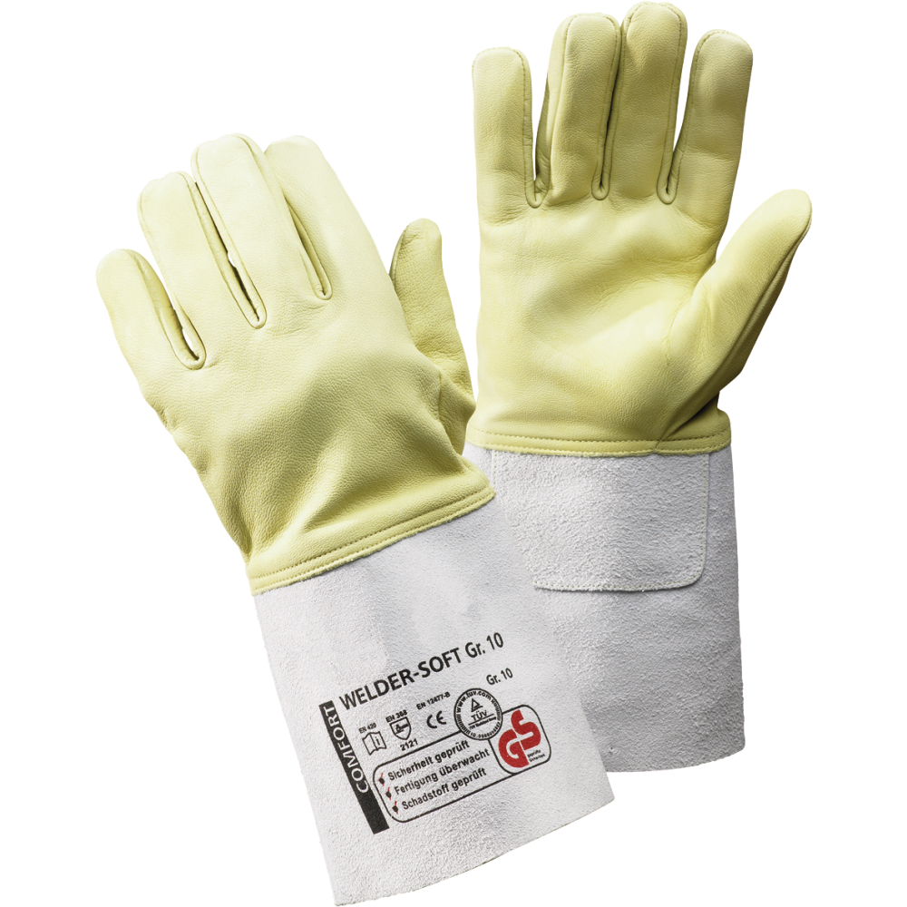 FORTIS Schweißerhandschuh WelderSoft weiß-beige Gr.10