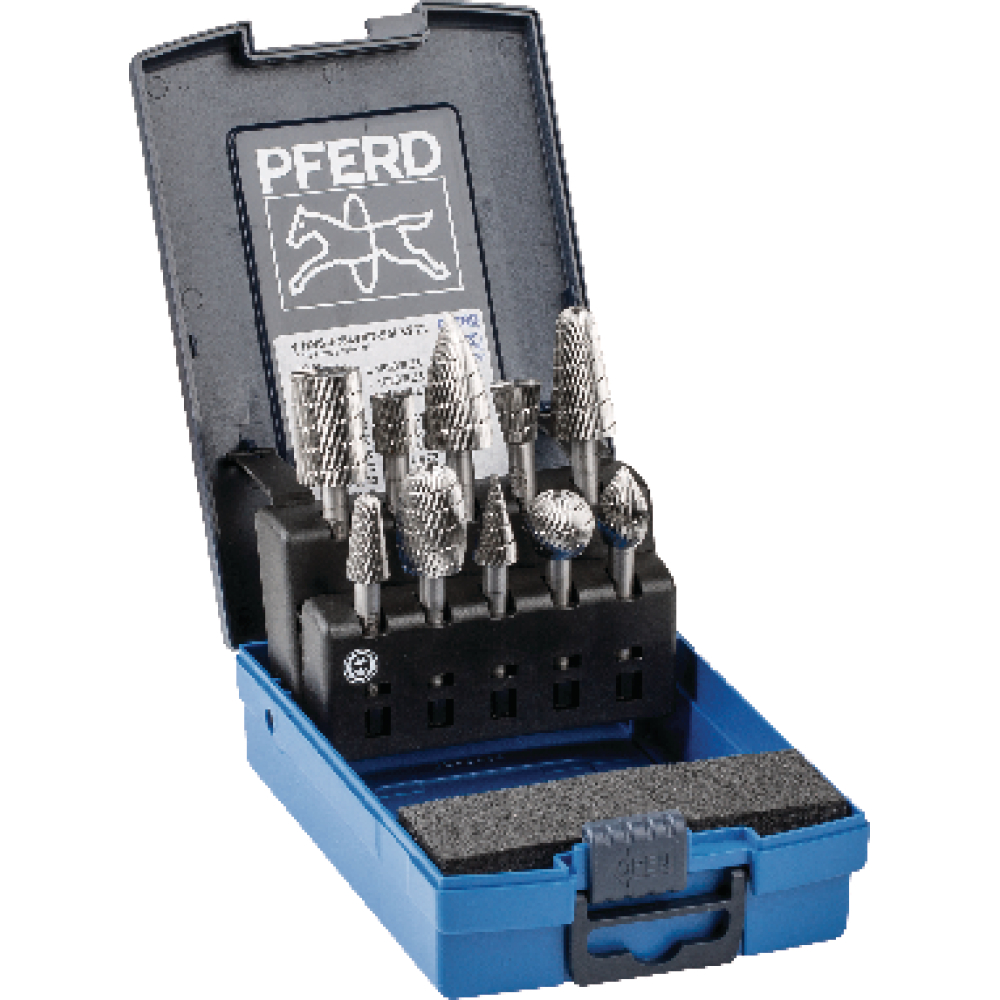 Frässtift-Satz HSS 3 6mm 10-teilig Pferd