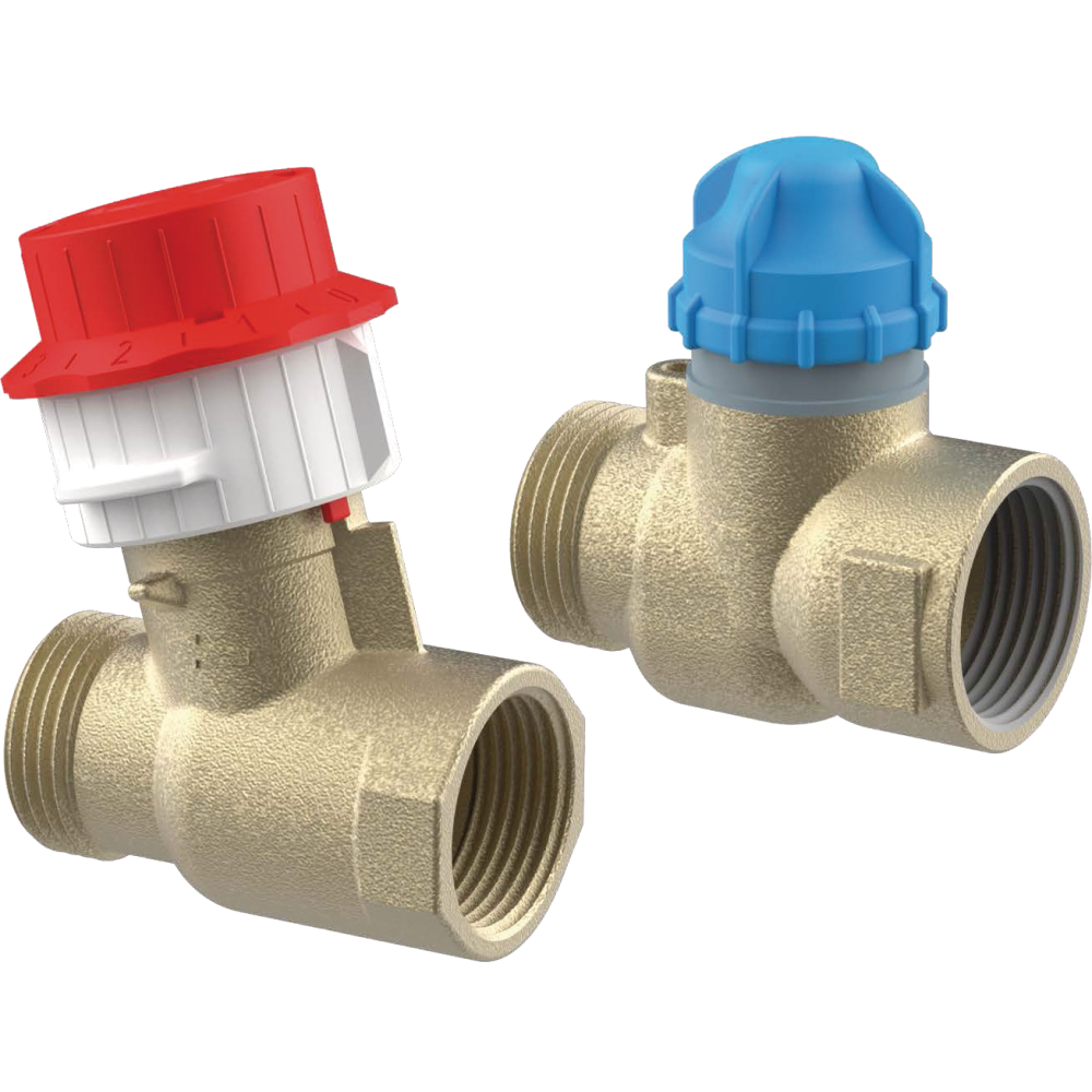 KAN-therm Kunststoffverteiler Zonenventil Anschluss-Set 1"IG/1"AG