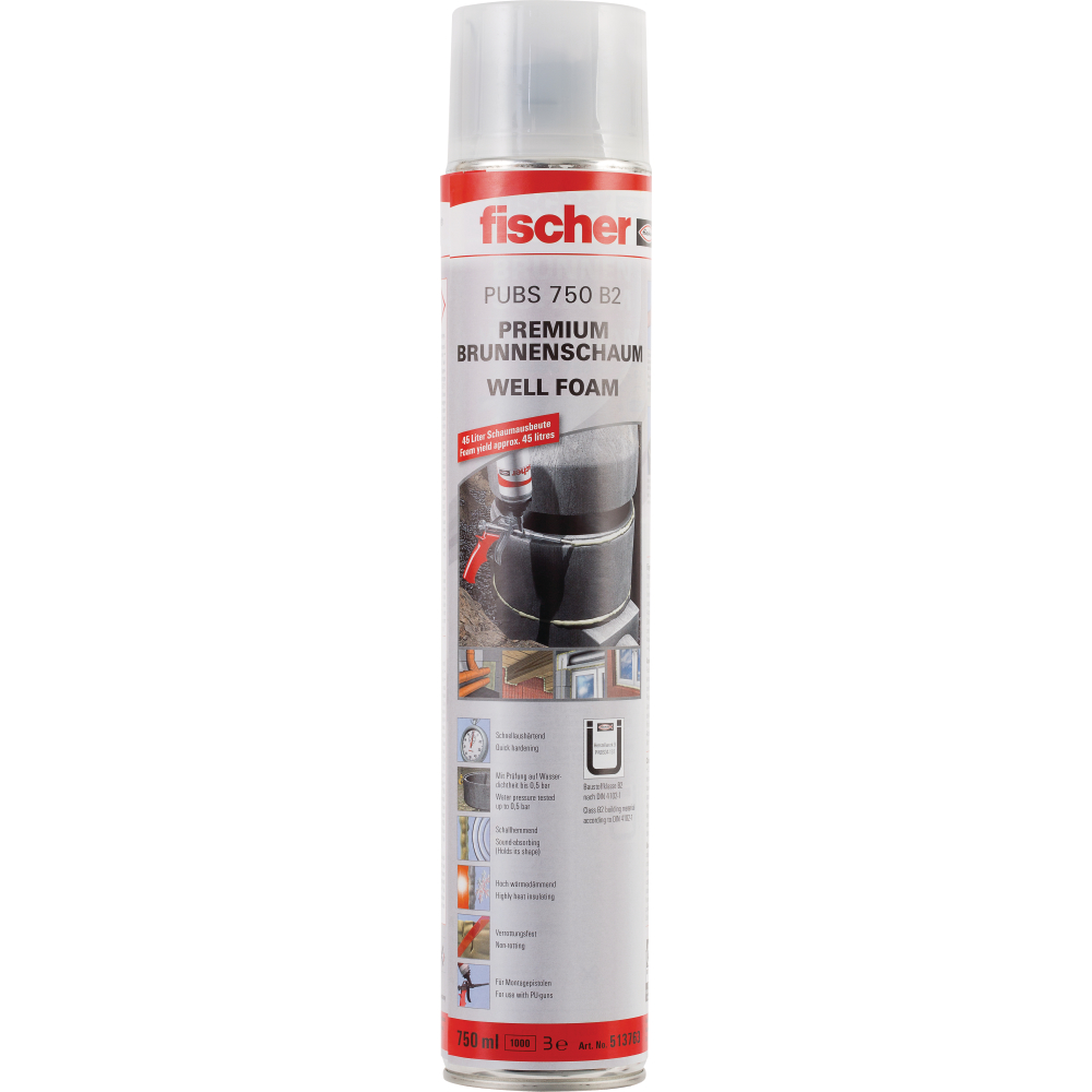 fischer Pistolen-Brunnenschaum PUP BS 750 B2 ca. 45l