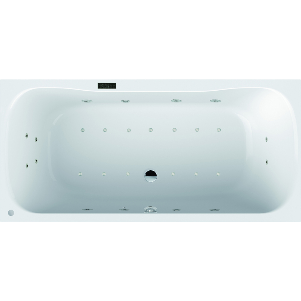 FORMAT Design Duo-Poolwanne 190x90cm, ComfortPlus, Rückendüsen l, we