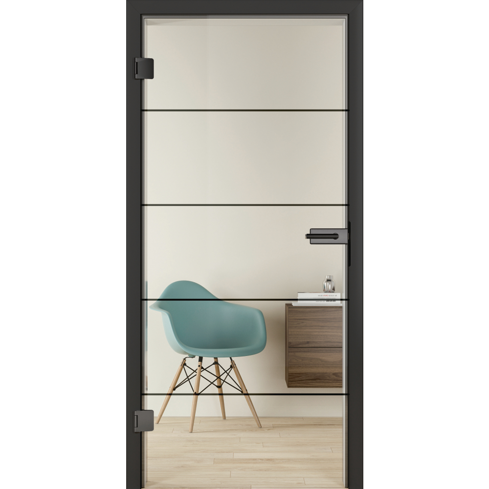 Ganzglastür ESG-Clear Stukturl. Loft-Design 1/5