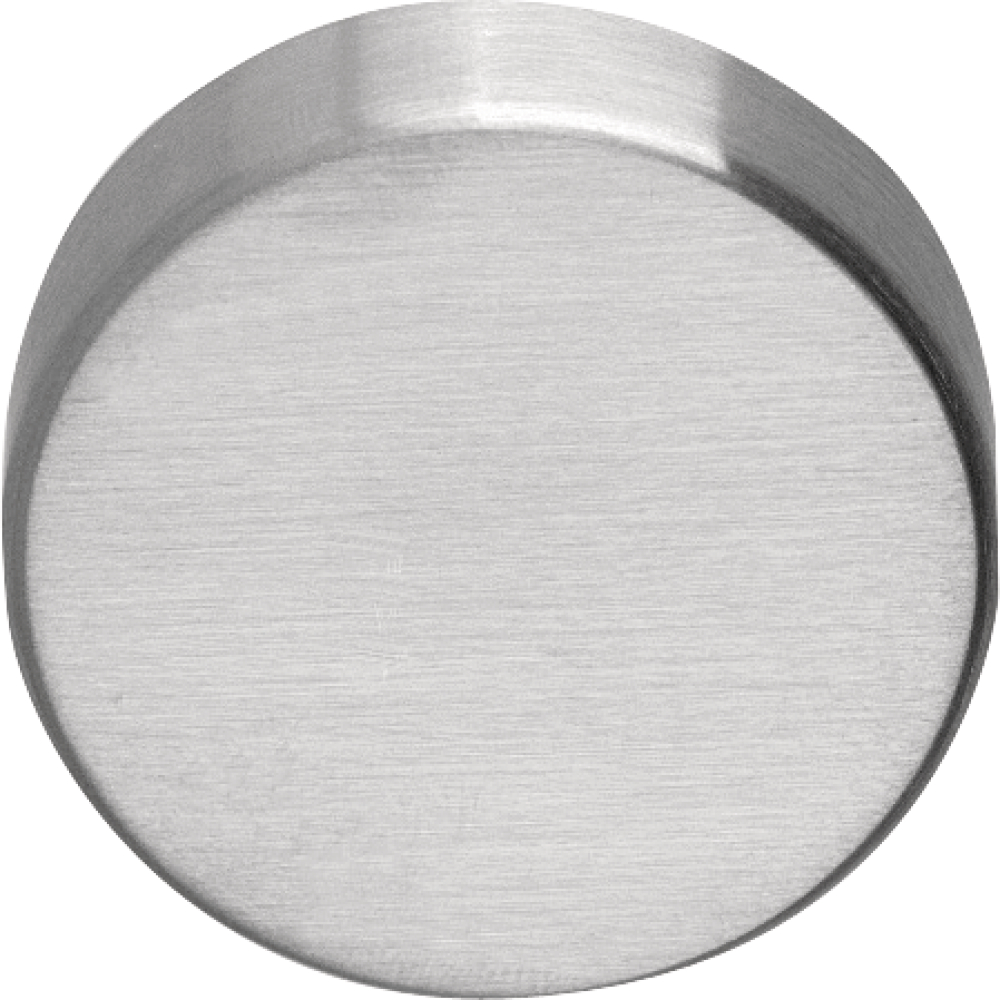Flachknopflochteil D=52mm mit Gewinde Edelstahl