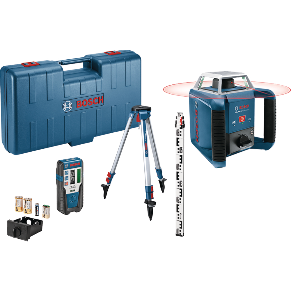 Bosch Rotationslaser-Set GRL 400 H Set + BT152 + GR2400 + LR1