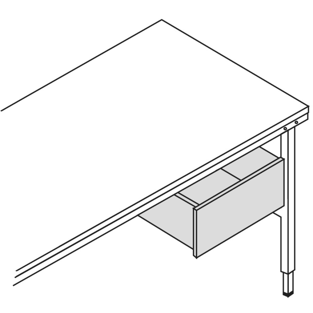 Stahl-Schublade B 460 X T 490 X H 200 mm