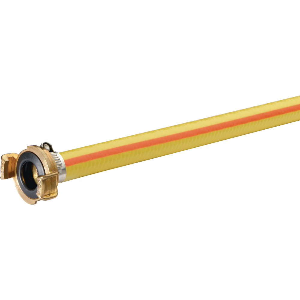 Wasserschlauch Plexus AT gelb, 1/2", 25m mit 2 Klauen-Kupplungen APD