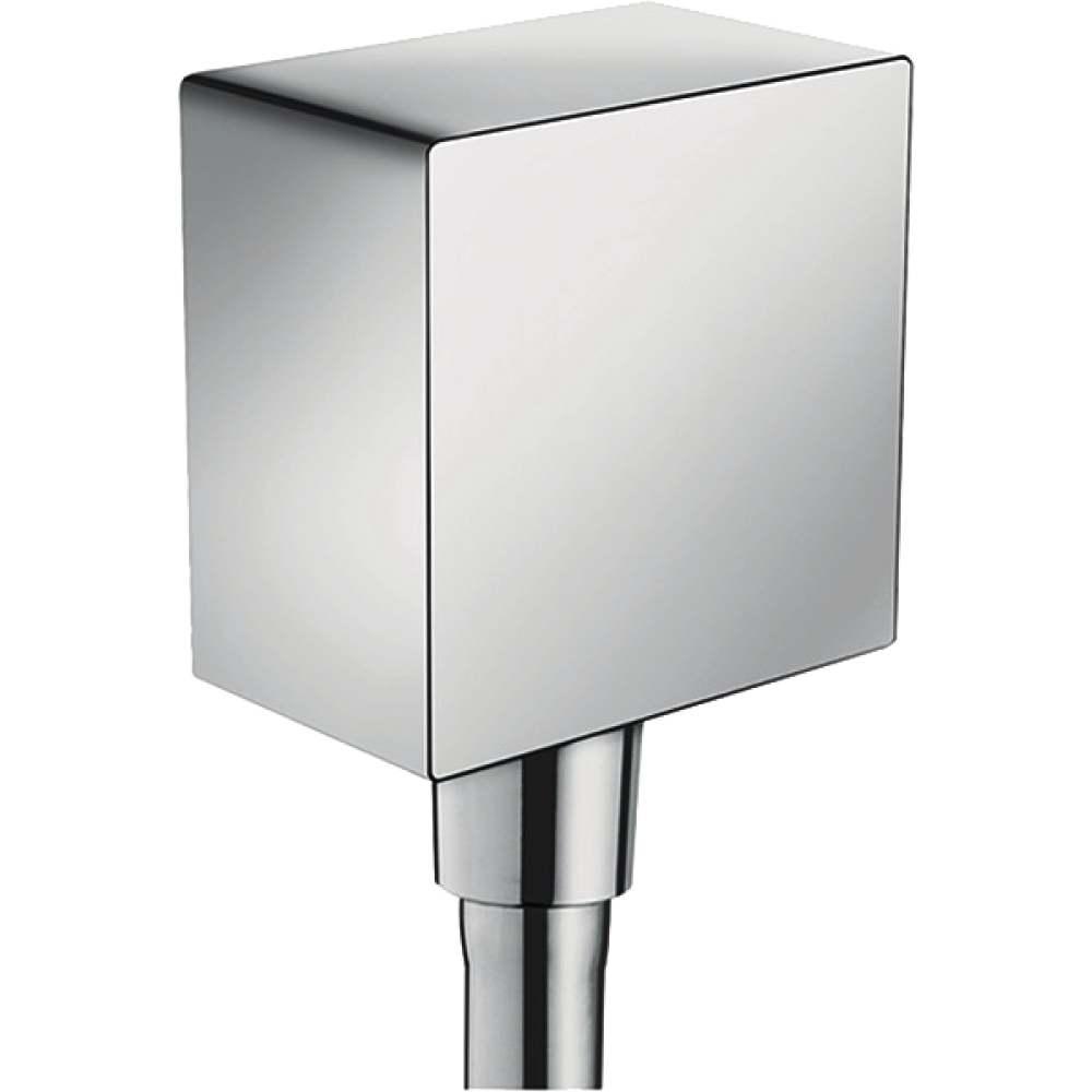 Wandanschluss Fixfit Square, chrom mit Rückflussverhinderer