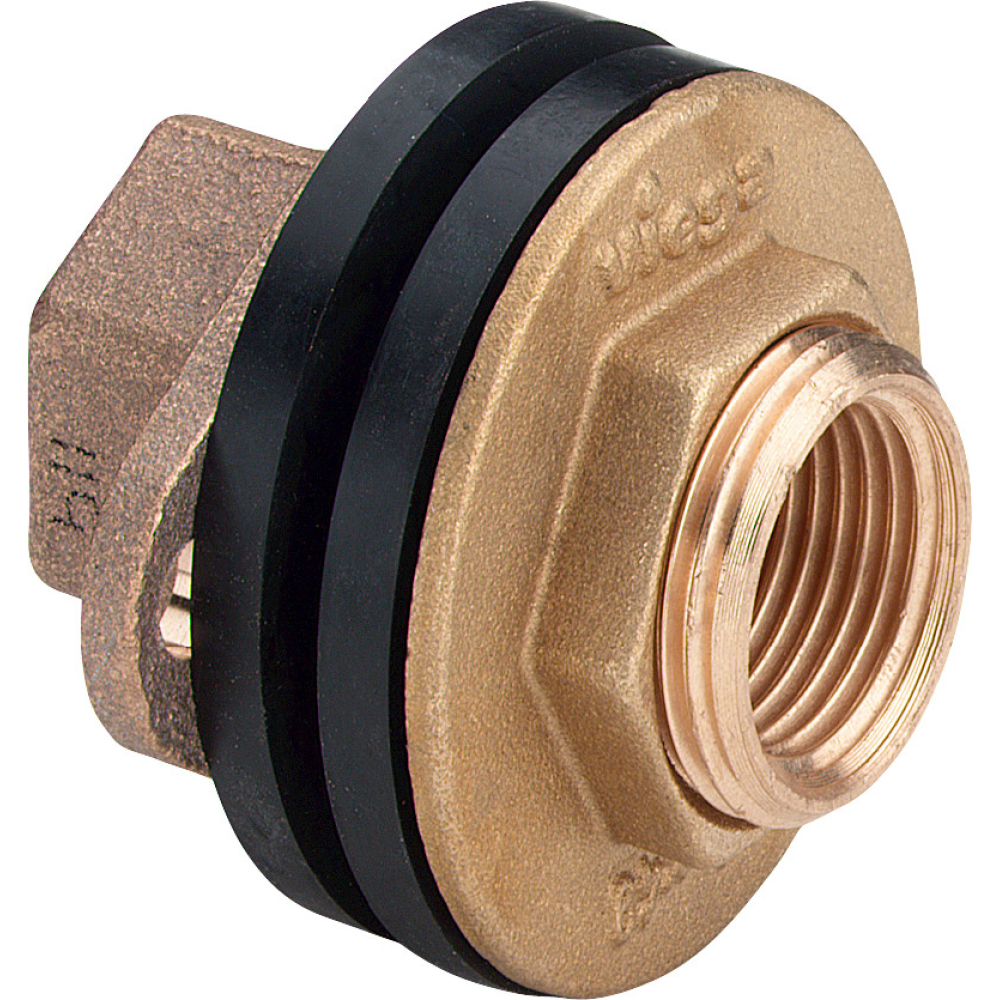 Viega Wanddurchführung 3427 in Rp1/2 x 30mm x Rp1/2 x G3/4 Rotguss