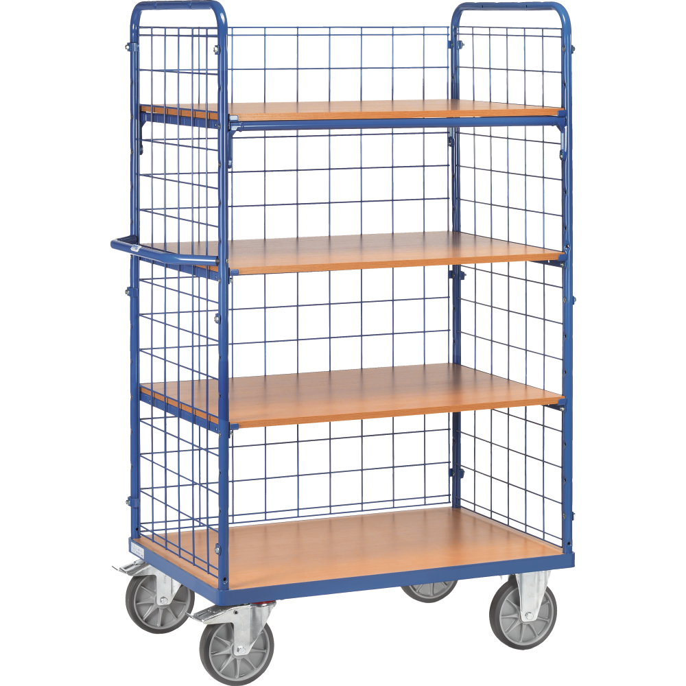 Etagenwagen m Drahtgitter 4 Böden 1200x800mm