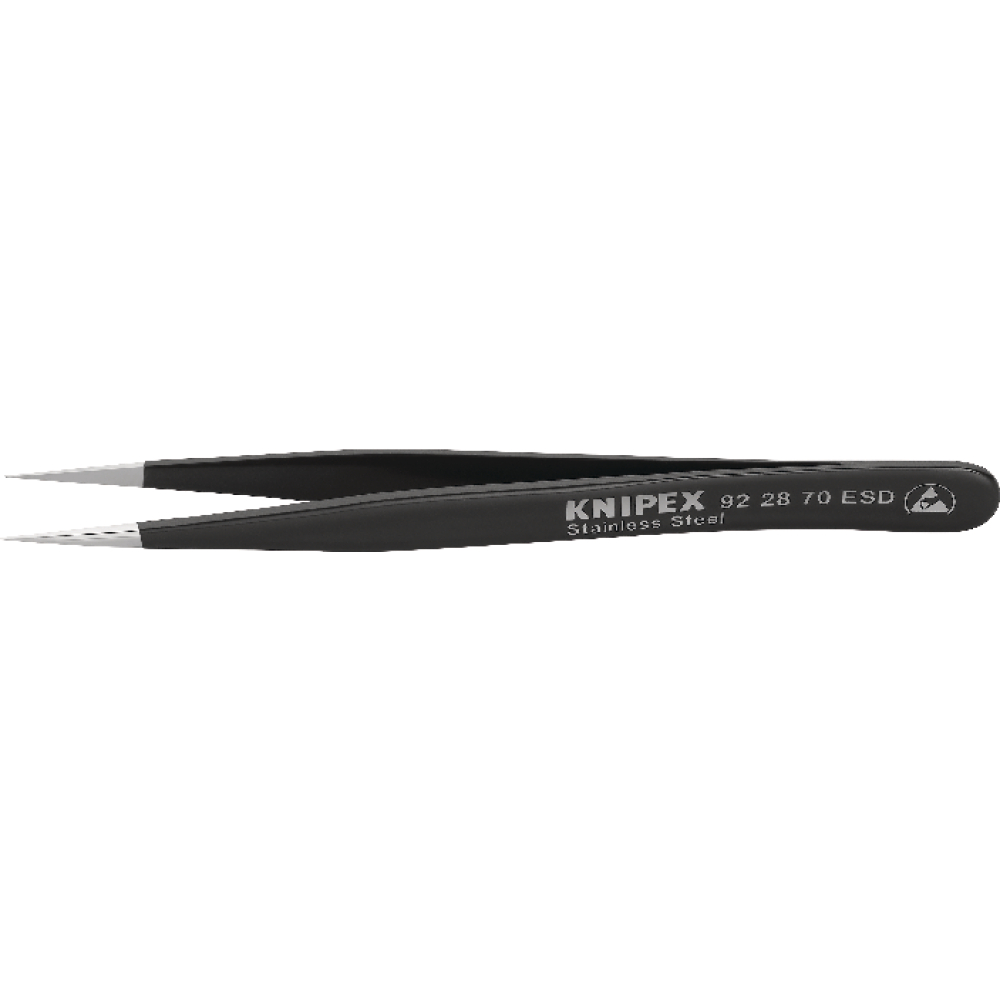 Pinzette ESD 110mm schwarz KNIPEX