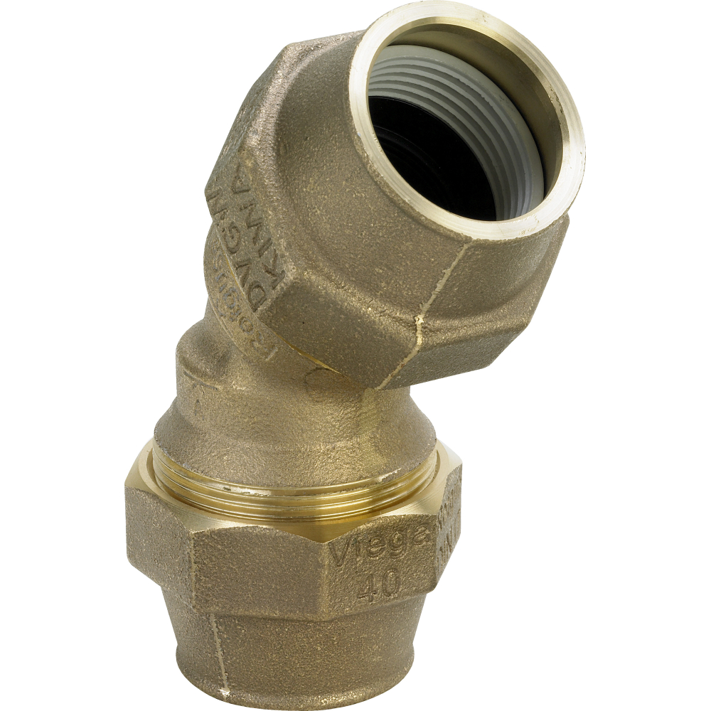 Viega Bogen 45 Grad Maxiplex 9026 in 63mm Rotguss