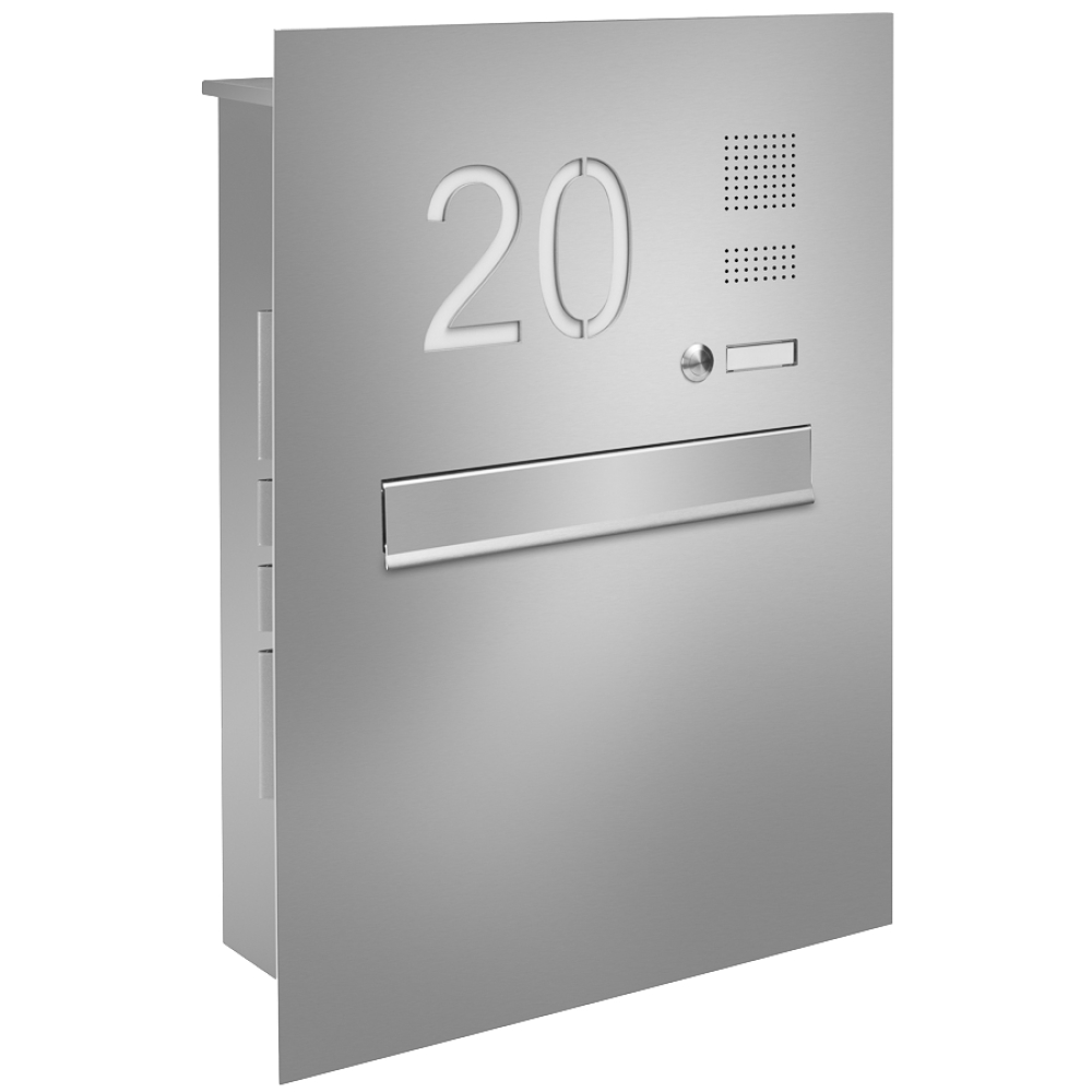 Zaunbriefkasten Frisco 1000-03 500x610x220mm Edelstahl gebürstet