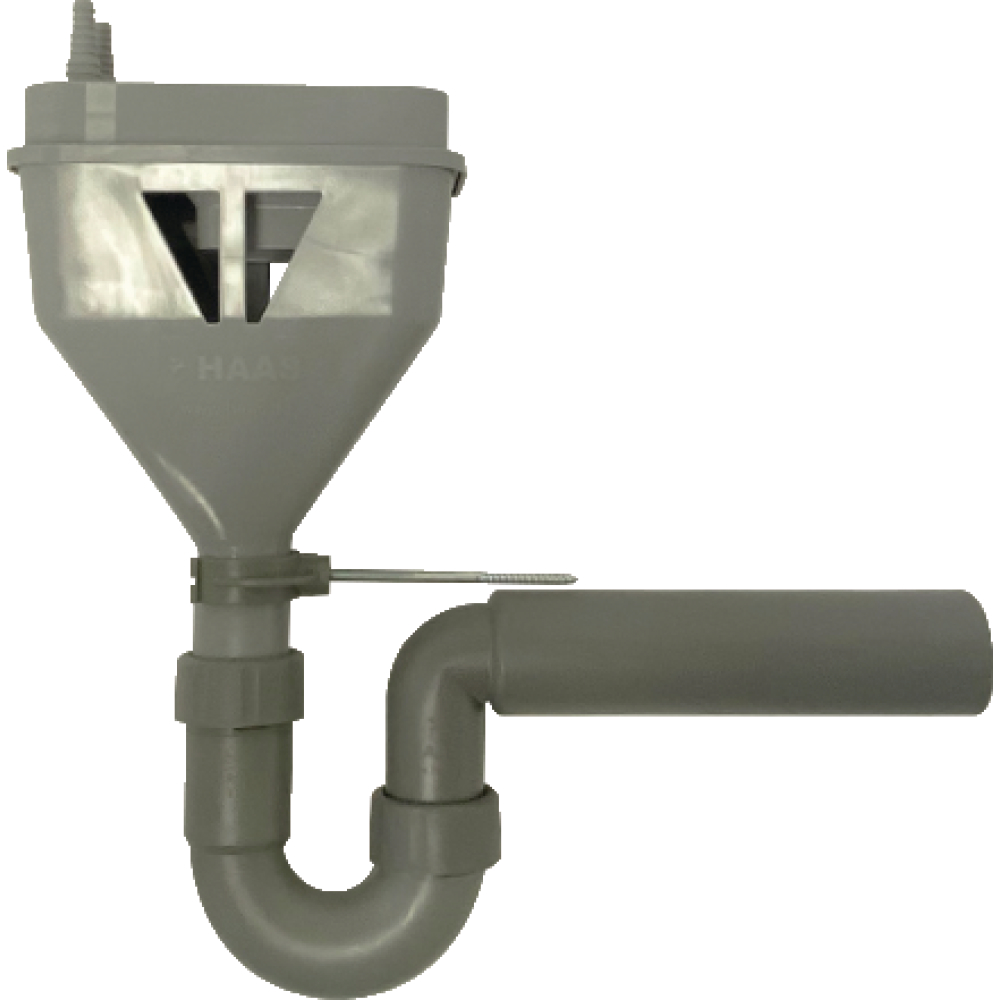Trichter-Siphon OHA Multitri mit Befest. für Leckwasser, PP, DIN EN 1717