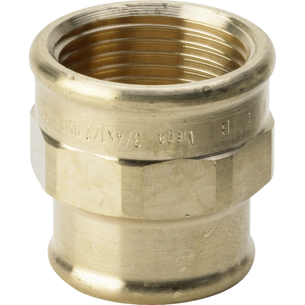 Viega Muffe 3240 in Rp2 1/2 x Rp2 Rotguss