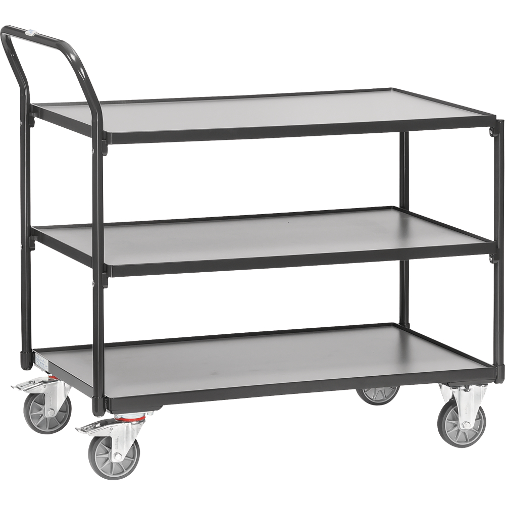 Tischwagen 2750 3 Böden RAL 7016 850x500mm Tragkraft 300kg