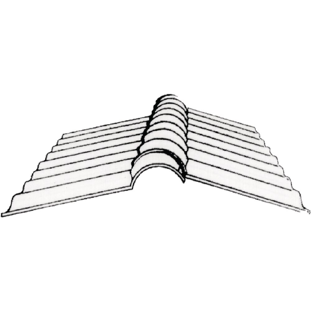 PLEXIGLAS®-Firstprofil-Paar SZ 76/18 Spundwand farbl.