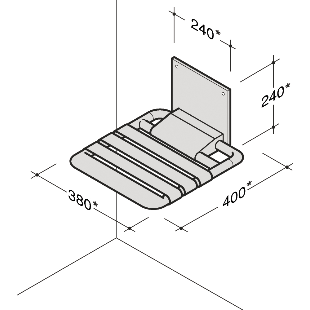 PfT Duschsitz, klappbar Typ 447/B