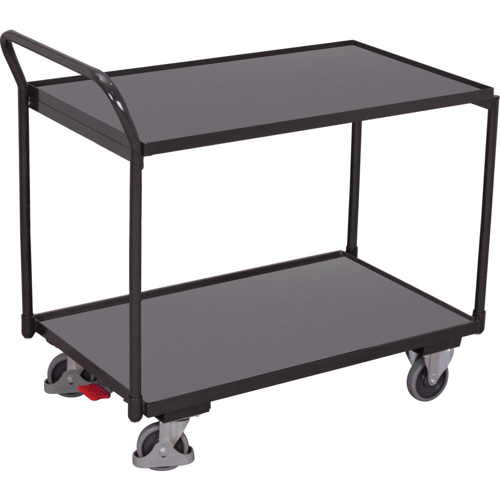 Tischwagen mit 2 Ladeflächen RAL 7016 sw-500.500/AG