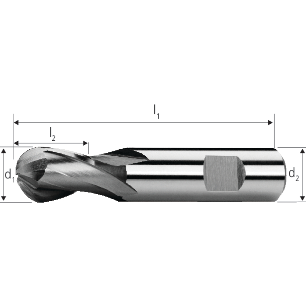 FORTIS Radiusfr. kurz HSSE 4,0mm
