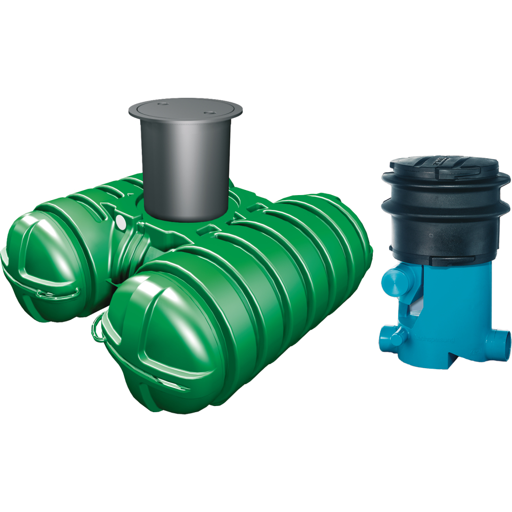 Regenwasserpaket 5000l Haustechnik 2 o. Nachsp.