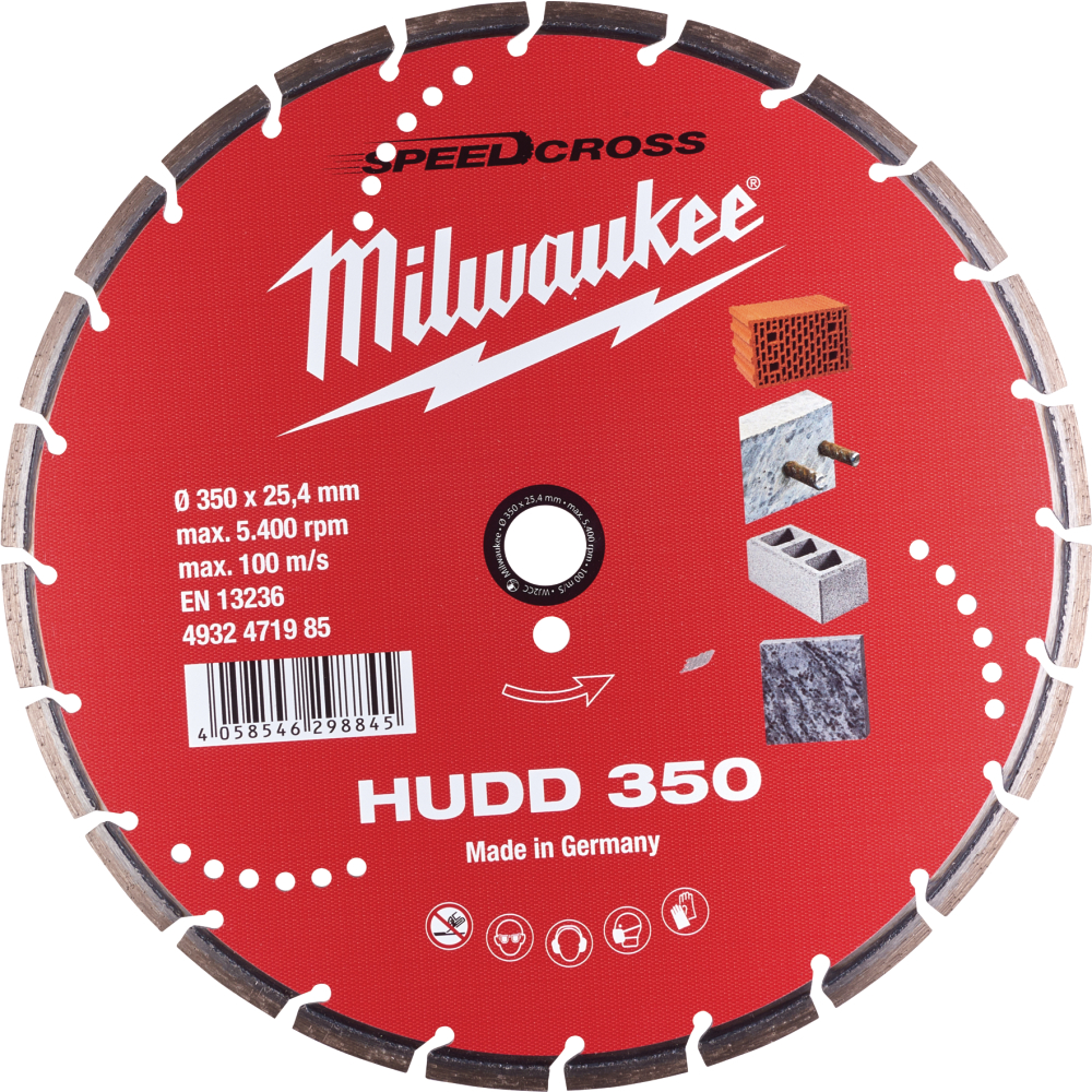 Milwaukee Diamanttrennscheibe HUDD 350 Speedcross 350 x 25,4 mm