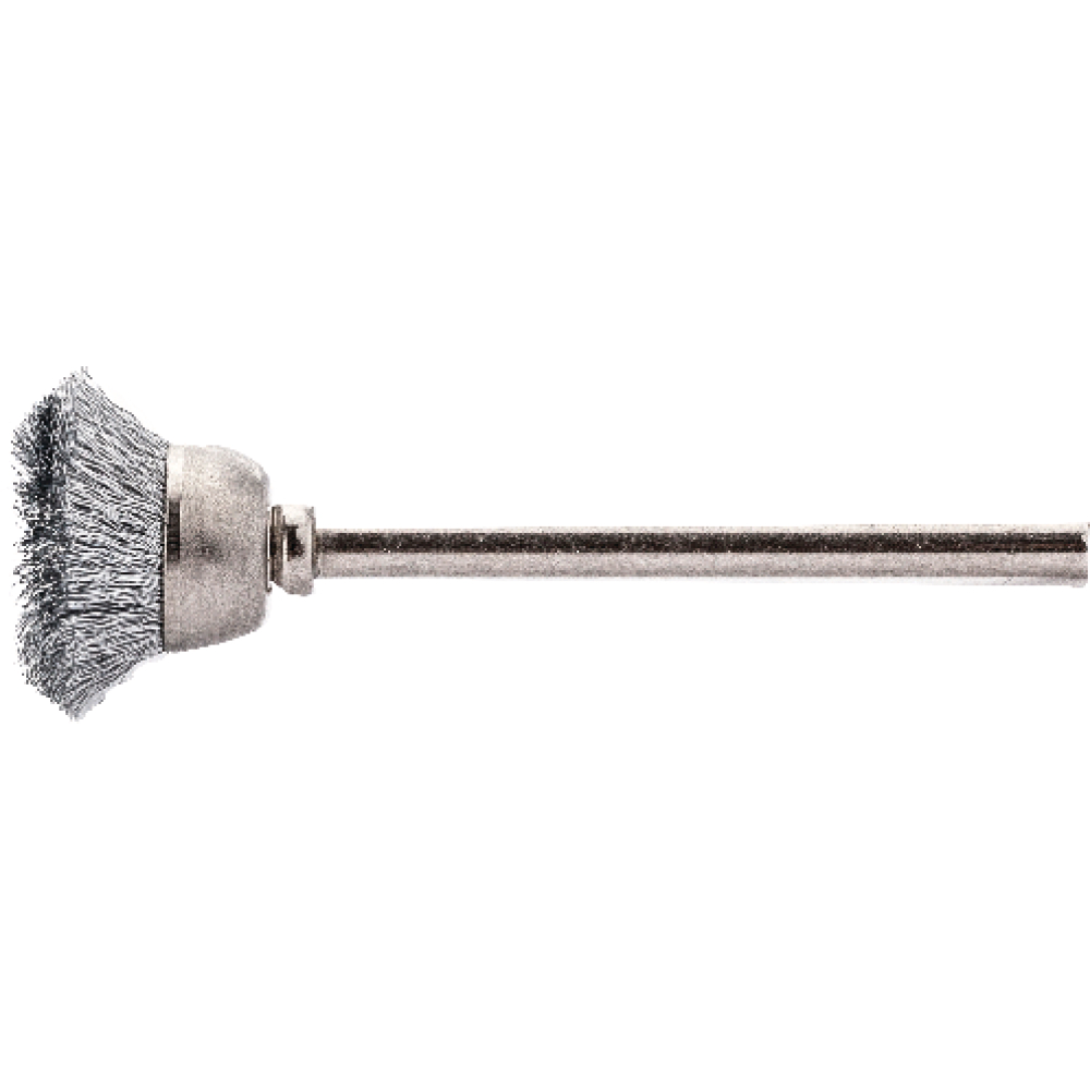 Lessmann Miniatur-Topfbürste Stahldraht gewellt 18x0,1mm