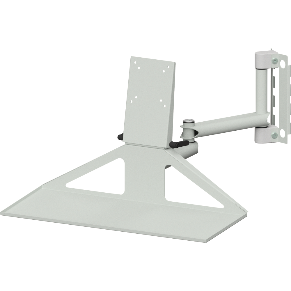 LCD-Monitorhalter mit Schwenkarm RAL 7035 VESA-Aufnahme